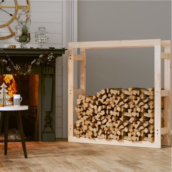 vidaXL Polttopuuteline 100x25x100 cm täysi mänty -  Polttopuuteline- & -kärrytarvikkeet