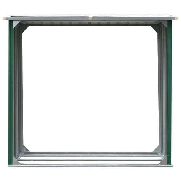 vidaXL Puuvaja galvanoitu teräs 172x91x154 cm vihreä -  Polttopuuteline- & -kärrytarvikkeet