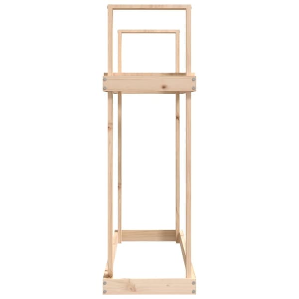 vidaXL brændestativ 1110x35x108,5 cm massivt fyrretræ -  Brændekurve – tilbehør