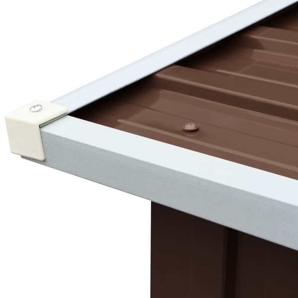 vidaXL brændeskur til haven 330 x 92 x 153 cm galvaniseret stål brun -  Brændekurve – tilbehør