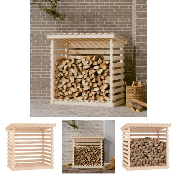 The Living Store Polttopuuteline 108x73x108 cm täysi mänty -  Polttopuuteline- & -kärrytarvikkeet