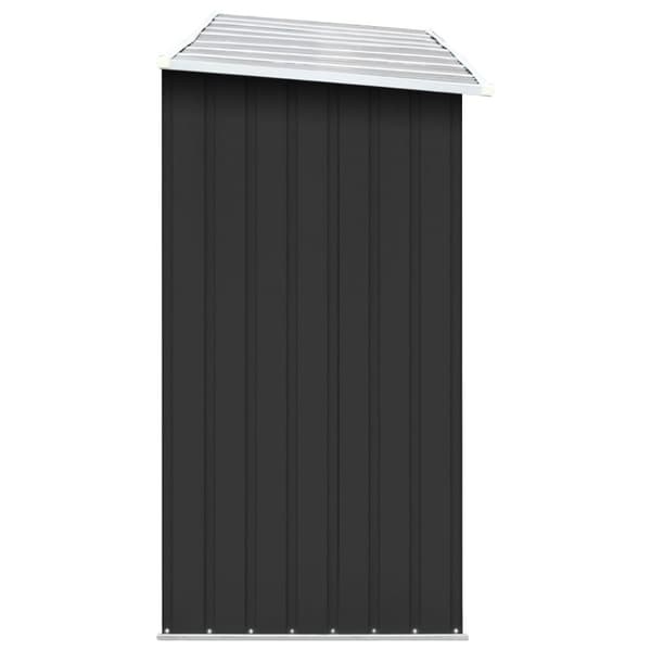 The Living Store brændeskur til haven 330x84x152 cm galvaniseret stål antracitgrå -  Brændekurve – tilbehør