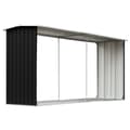 Miniatyrbillede 3 af 7: Brændekurve – tilbehør - Living brændeskur 330 x 92 x 153 cm galvaniseret stål antracitgrå