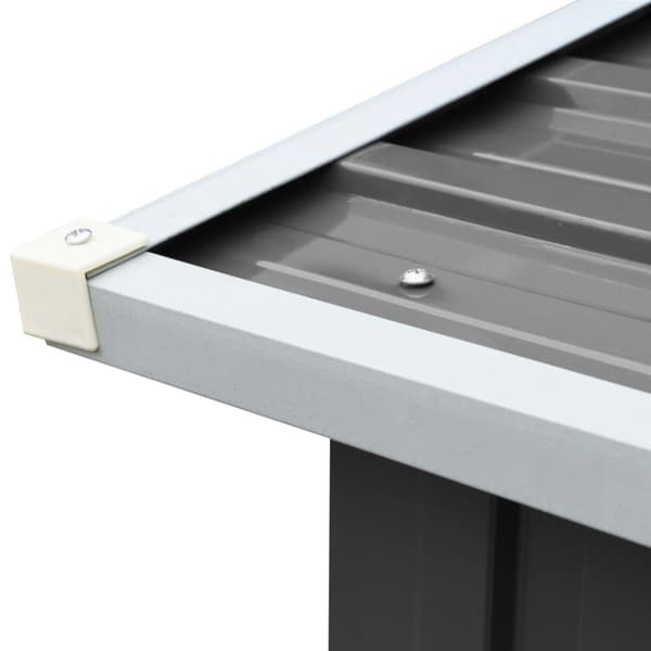 Brændekurve – tilbehør - Living brændeskur 330 x 92 x 153 cm galvaniseret stål antracitgrå
