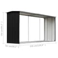 Miniatyrbillede 7 af 7: Brændekurve – tilbehør - Living brændeskur 330 x 92 x 153 cm galvaniseret stål antracitgrå