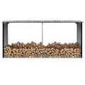 Miniatyrbillede 2 af 7: Brændekurve – tilbehør - Living brændeskur 330 x 92 x 153 cm galvaniseret stål antracitgrå