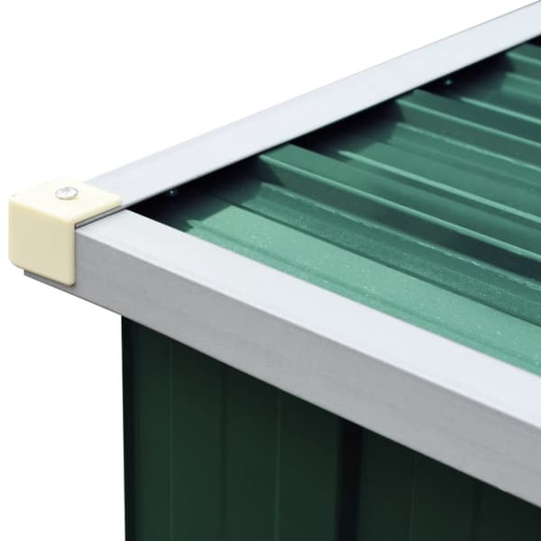 Brændekurve – tilbehør - Living brændeskur til haven 330x84x152 cm galvaniseret stål grøn
