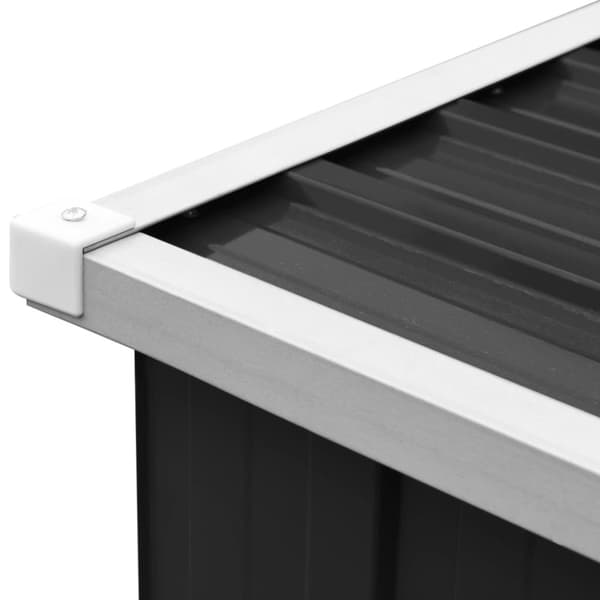 Brændekurve – tilbehør - Living brændeskur til haven 330x84x152 cm galvaniseret stål antracitgrå
