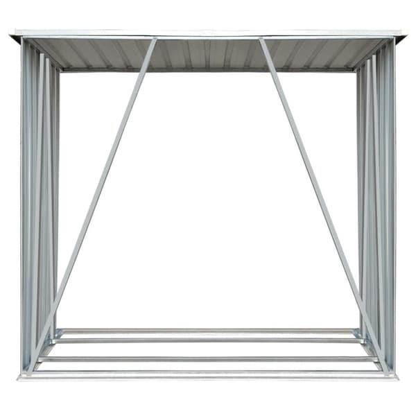 Brændekurve – tilbehør - Living brændeskur til haven 163x83x154 cm galvaniseret stål antracitgrå