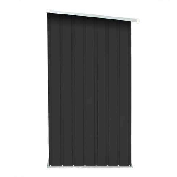 Brændekurve – tilbehør - Living brændeskur til haven 163x83x154 cm galvaniseret stål antracitgrå