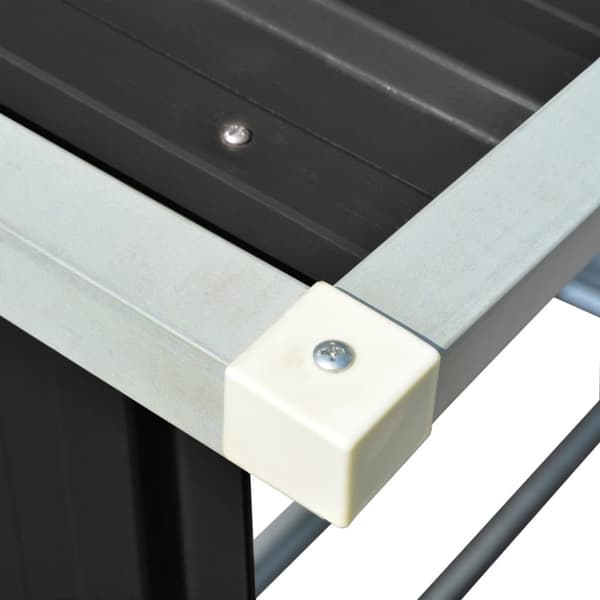 Brændekurve – tilbehør - Living brændeskur til haven 163x83x154 cm galvaniseret stål antracitgrå