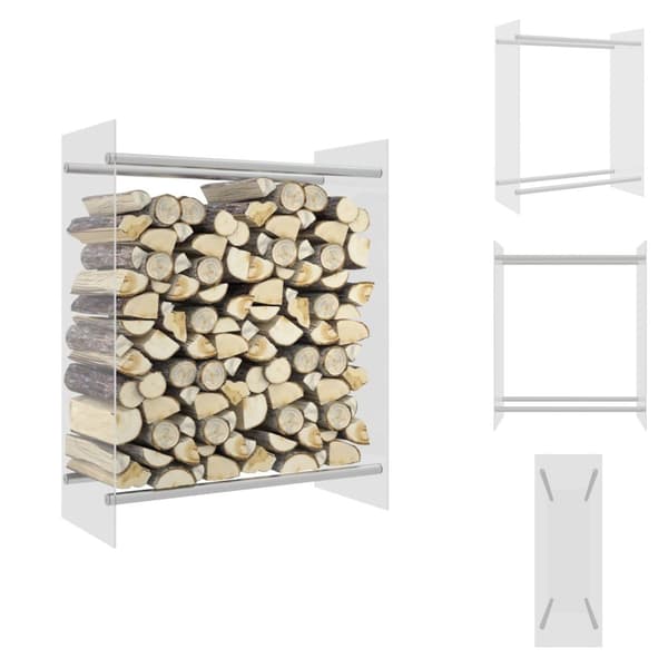 Brændekurve – tilbehør - Living brændestativ 80x35x100 cm hærdet glas transparent