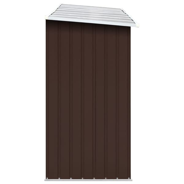 Brændeskur til haven 330x84x152 cm galvaniseret stål brun - Brændeskur - Brændeskure - Home & Living