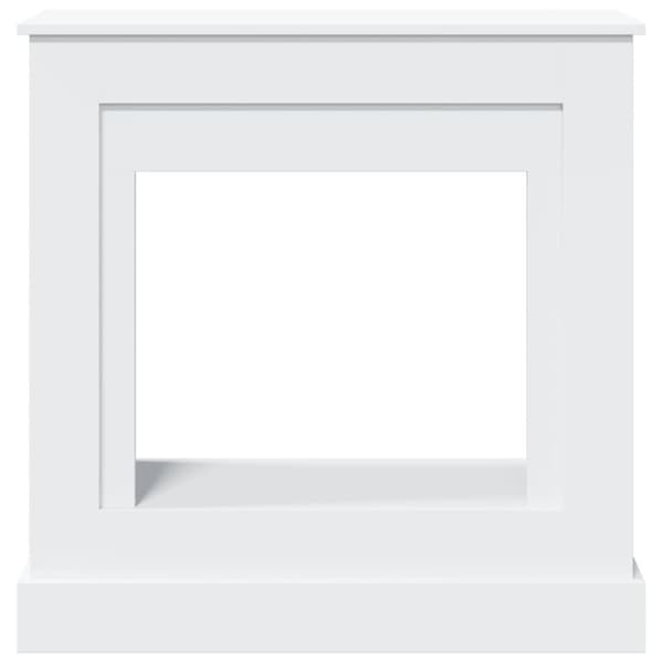 vidaXL Peisramme hvit 90x30x90 cm konstruert tre