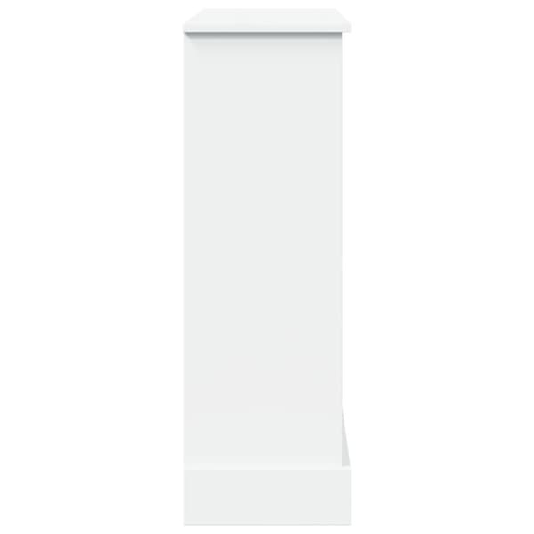 vidaXL Peisramme hvit 90x30x90 cm konstruert tre