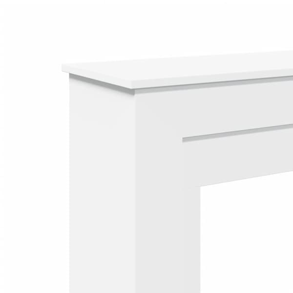 vidaXL Peisramme hvit 90x30x90 cm konstruert tre