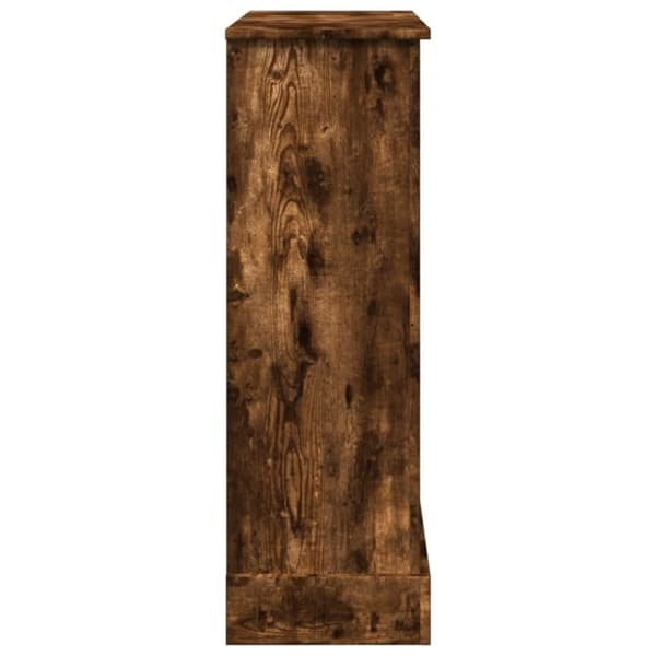 vidaXL Spiselkrans rökfärgad ek 90x30x90 cm konstruerat trä