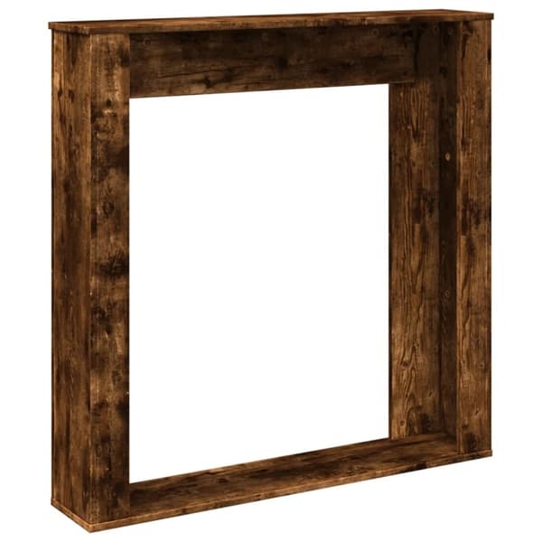 vidaXL Peisramme røkt eik 100x20x100 cm konstruert tre
