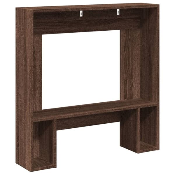 vidaXL Spiselkrans brun ek 81x18x82 cm konstruerat trä