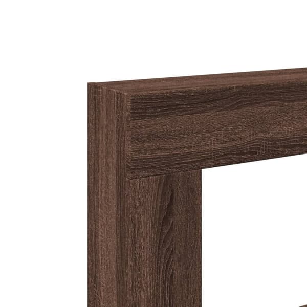 vidaXL Spiselkrans brun ek 81x18x82 cm konstruerat trä