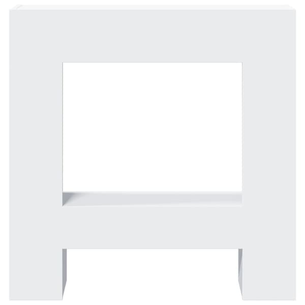 vidaXL Peisramme hvit 81x18x82 cm konstruert tre