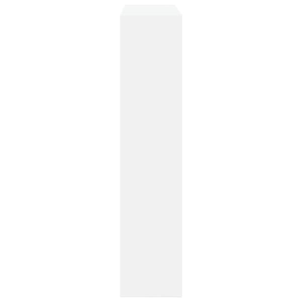 vidaXL Peisramme hvit 81x18x82 cm konstruert tre