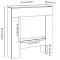 Miniatyrbilde 10 av 11: vidaXL Peisramme hvit 81x18x82 cm konstruert tre