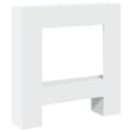 Miniatyrbilde 1 av 11: vidaXL Peisramme hvit 81x18x82 cm konstruert tre