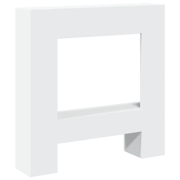 vidaXL Peisramme hvit 81x18x82 cm konstruert tre