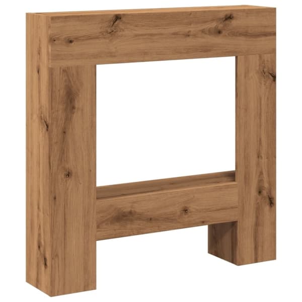 vidaXL Peisramme artisan eik 81x18x82 cm konstruert tre