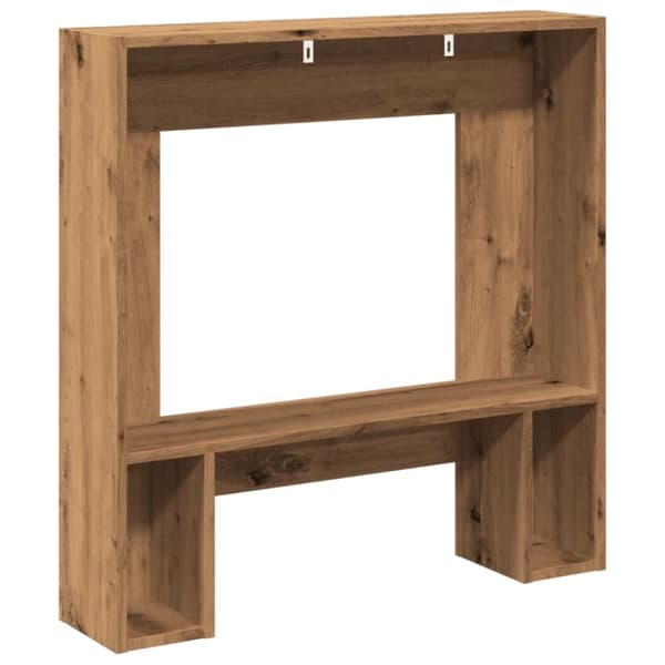 vidaXL Peisramme artisan eik 81x18x82 cm konstruert tre