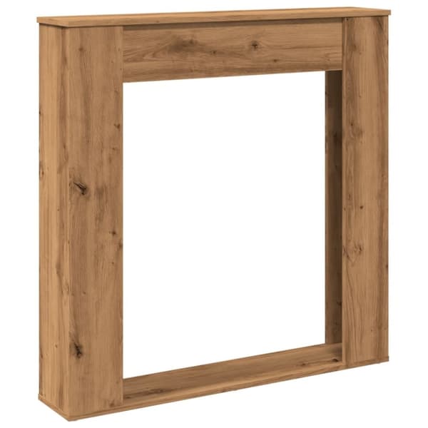 vidaXL Peisramme artisan eik 100x20x100 cm konstruert tre