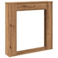 Miniatyrbilde 3 av 11: vidaXL Peisramme artisan eik 100x20x100 cm konstruert tre
