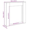 Miniatyrbilde 10 av 11: vidaXL Peisramme artisan eik 100x20x100 cm konstruert tre