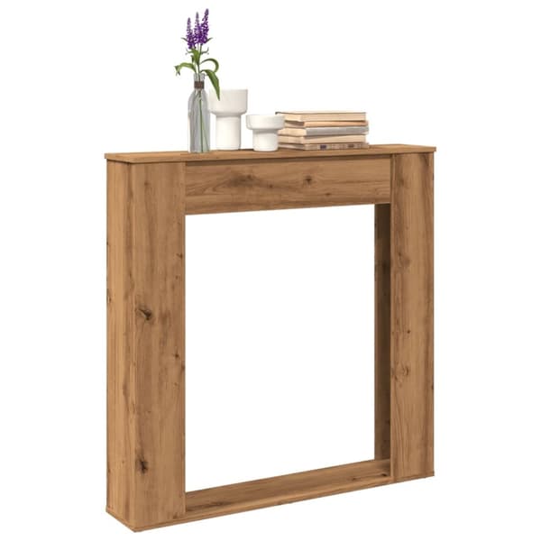 vidaXL Peisramme artisan eik 100x20x100 cm konstruert tre