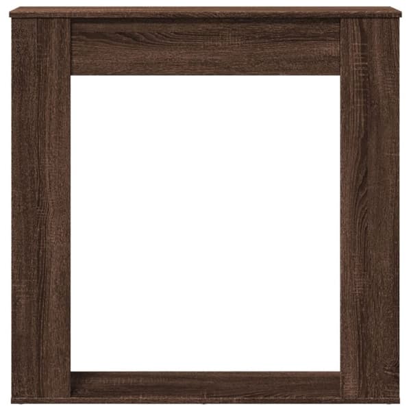 vidaXL Spiselkrans brun ek 100x20x100 cm konstruerat trä