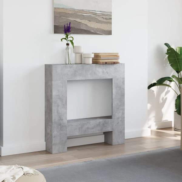vidaXL Spiselkrans betonggrå 81x18x82 cm konstruerat trä