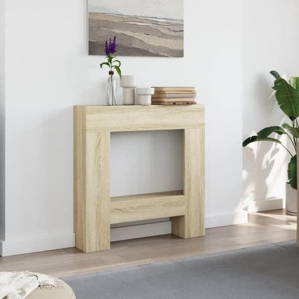 vidaXL Spiselkrans sonoma-ek 81x18x82 cm konstruerat trä