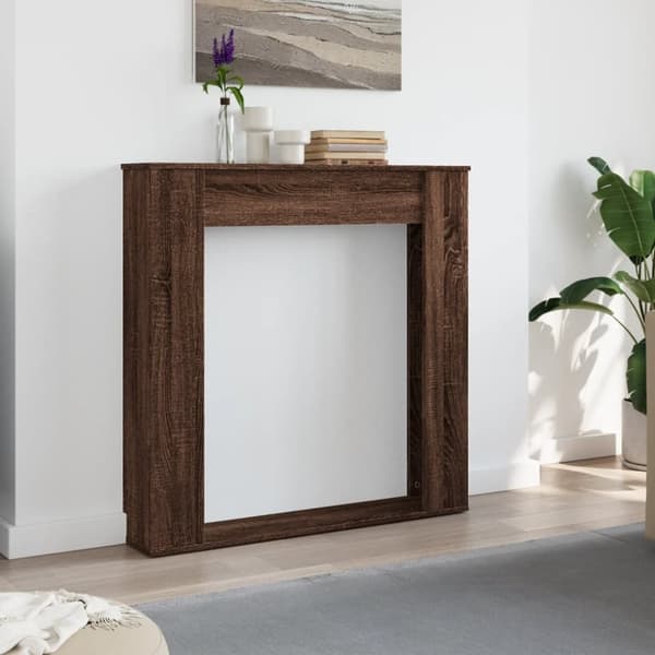 vidaXL Takan ympärys ruskea tammi 100x20x100 cm tekninen puu