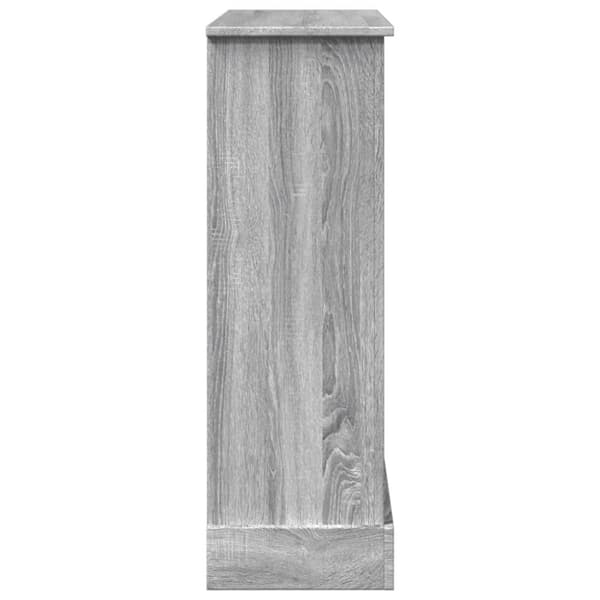 vidaXL Takkareunus harmaa Sonoma 90x30x90 cm tekninen puu