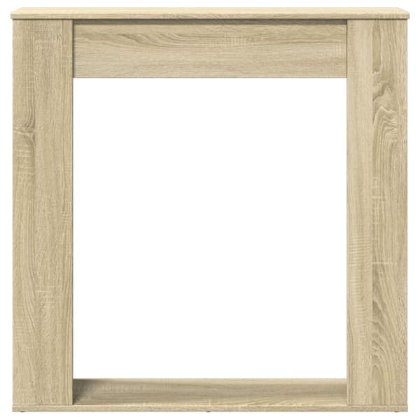 vidaXL Peisramme sonoma eik 100x20x100 cm konstruert tre
