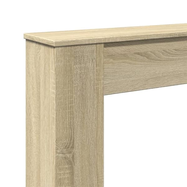 vidaXL Peisramme sonoma eik 100x20x100 cm konstruert tre