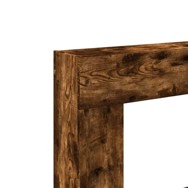 vidaXL Spiselkrans rökfärgad ek 81x18x82 cm konstruerat trä