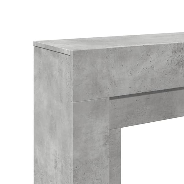 vidaXL Peisramme betonggrå 100x30x87,5 cm konstruert tre