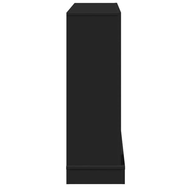 vidaXL Peisramme svart 100x30x87,5 cm konstruert tre