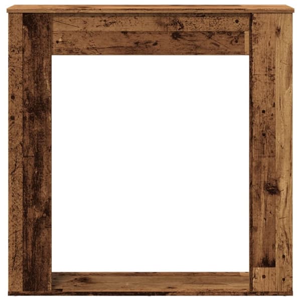 vidaXL Spiselkrans åldrat trä 100x20x100 cm konstruerat trä