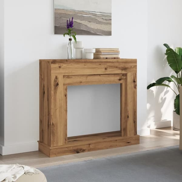 vidaXL Peisramme artisan eik 100x30x87,5 cm konstruert tre