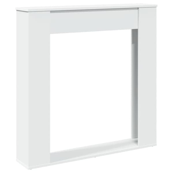 vidaXL Peisramme hvit 100x20x100 cm konstruert tre