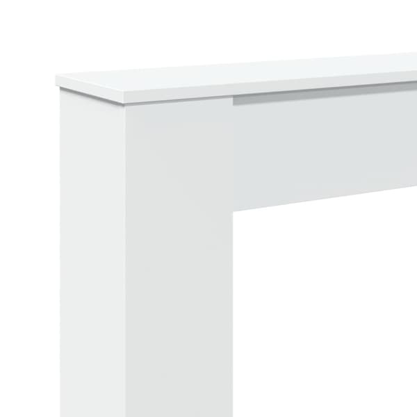 vidaXL Peisramme hvit 100x20x100 cm konstruert tre
