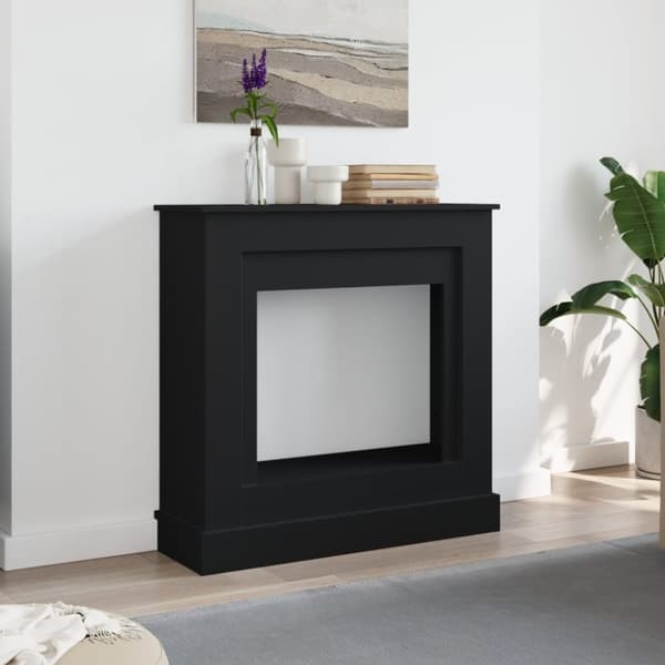 vidaXL Spiselkrans svart 90x30x90 cm konstruerat trä
